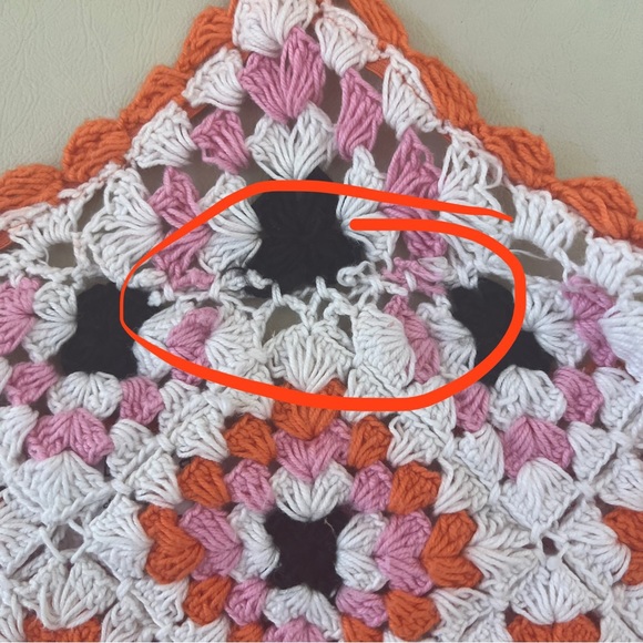 Bershka Orange White Pink Black Crochet Cutout Dress K-14 - Picture 6 of 13